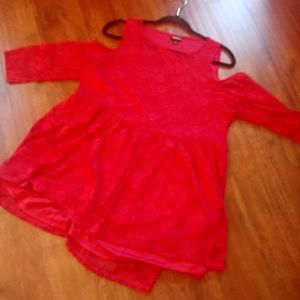 Torrid cold shoulder lace top Size 0/12